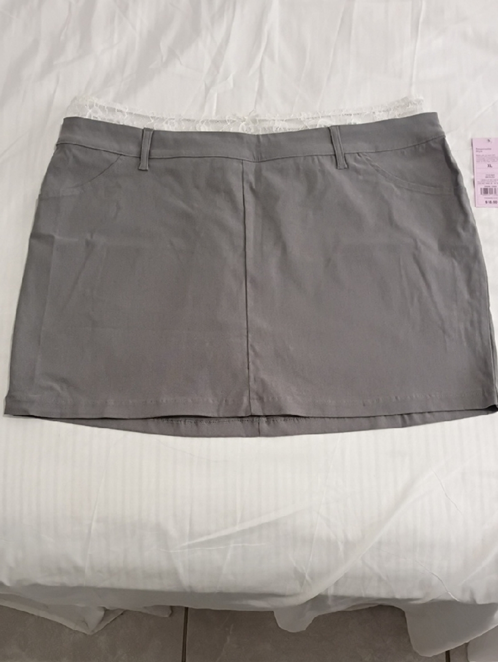 Wild Fable Gray Skirt with Lace Detail
